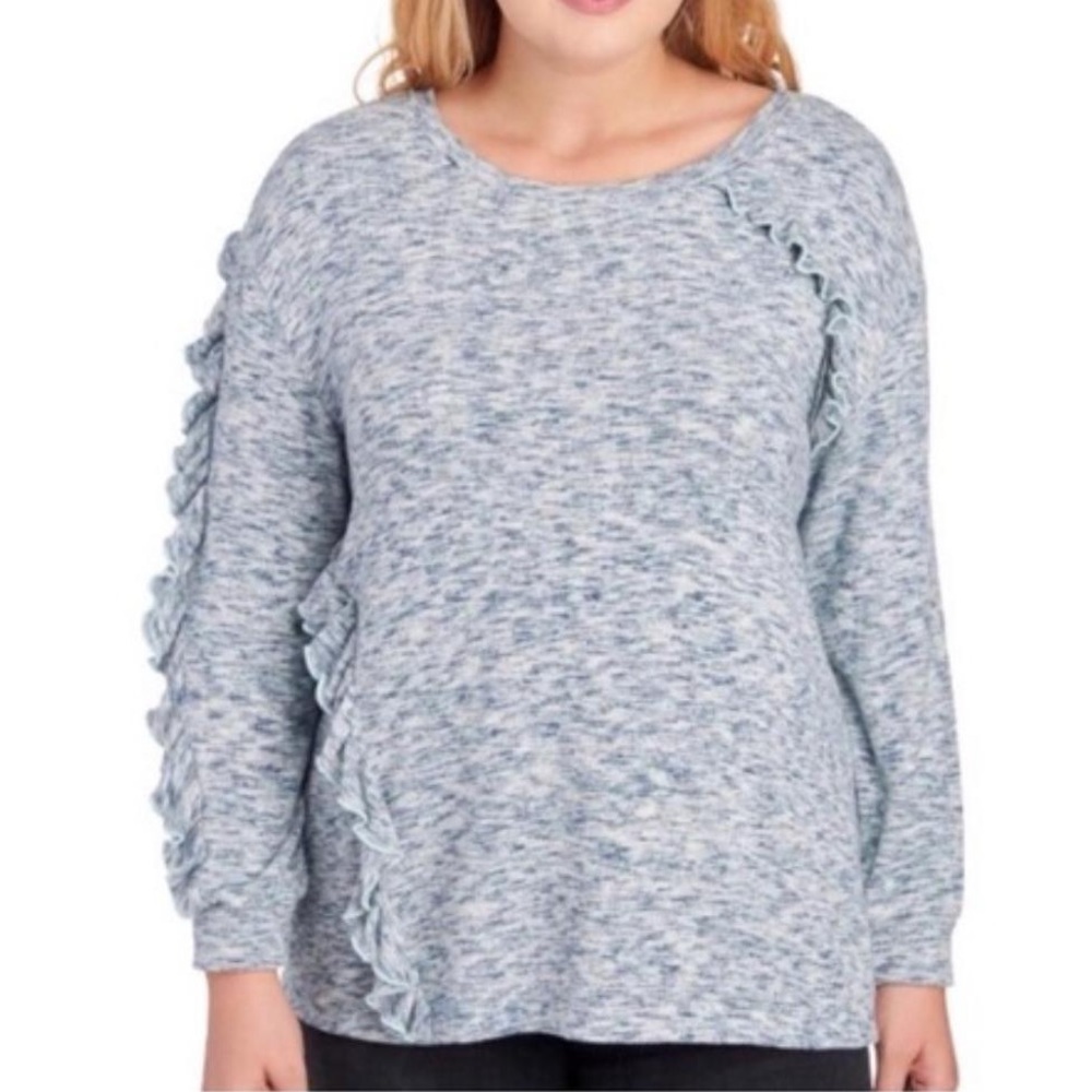 Vintage America Spacedye Ruffle Top